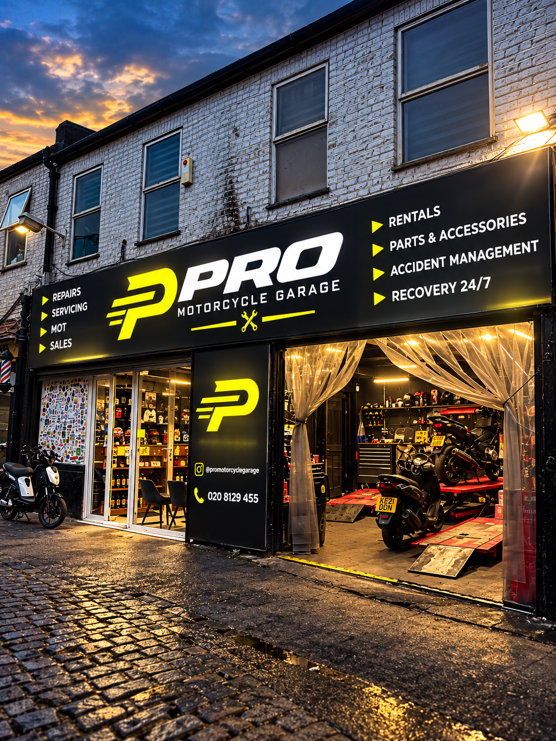 Pro Motorcycle Garage shopfront